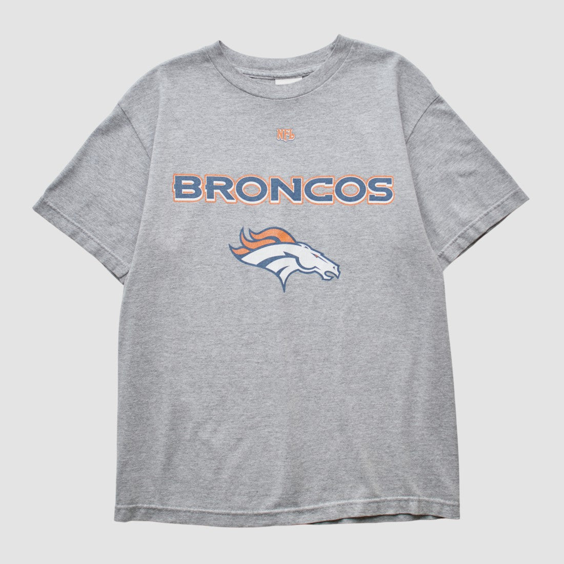 Denver Broncos NFL 2000s T-shirt Heather Gray Vintage - Fanatics
