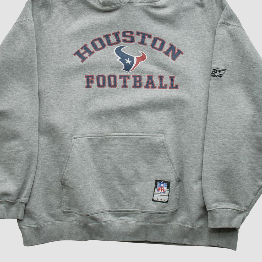 Houston Texans NFL 2000s Hooded Pullover Sweatshirt Heather Gray Vintage - Fanatics
