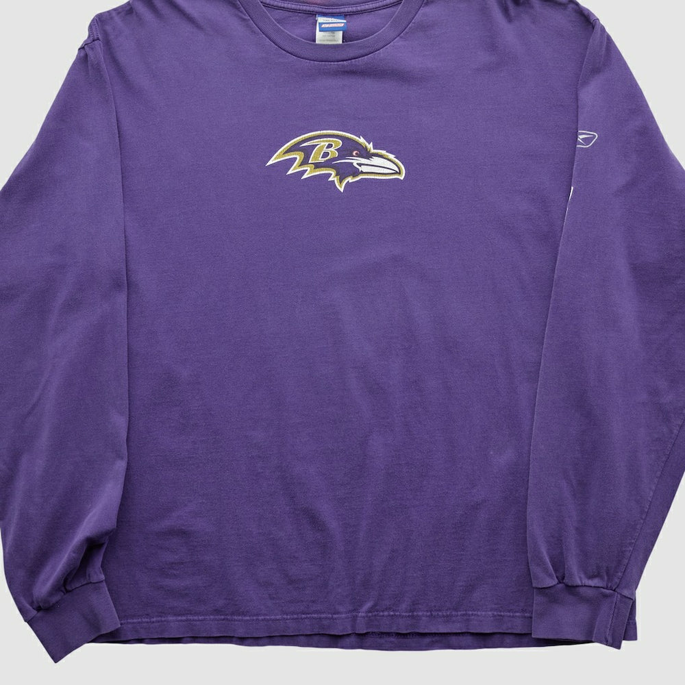 Baltimore Ravens Reebok 2000s Long Sleeve T-shirt Purple Vintage - Fanatics