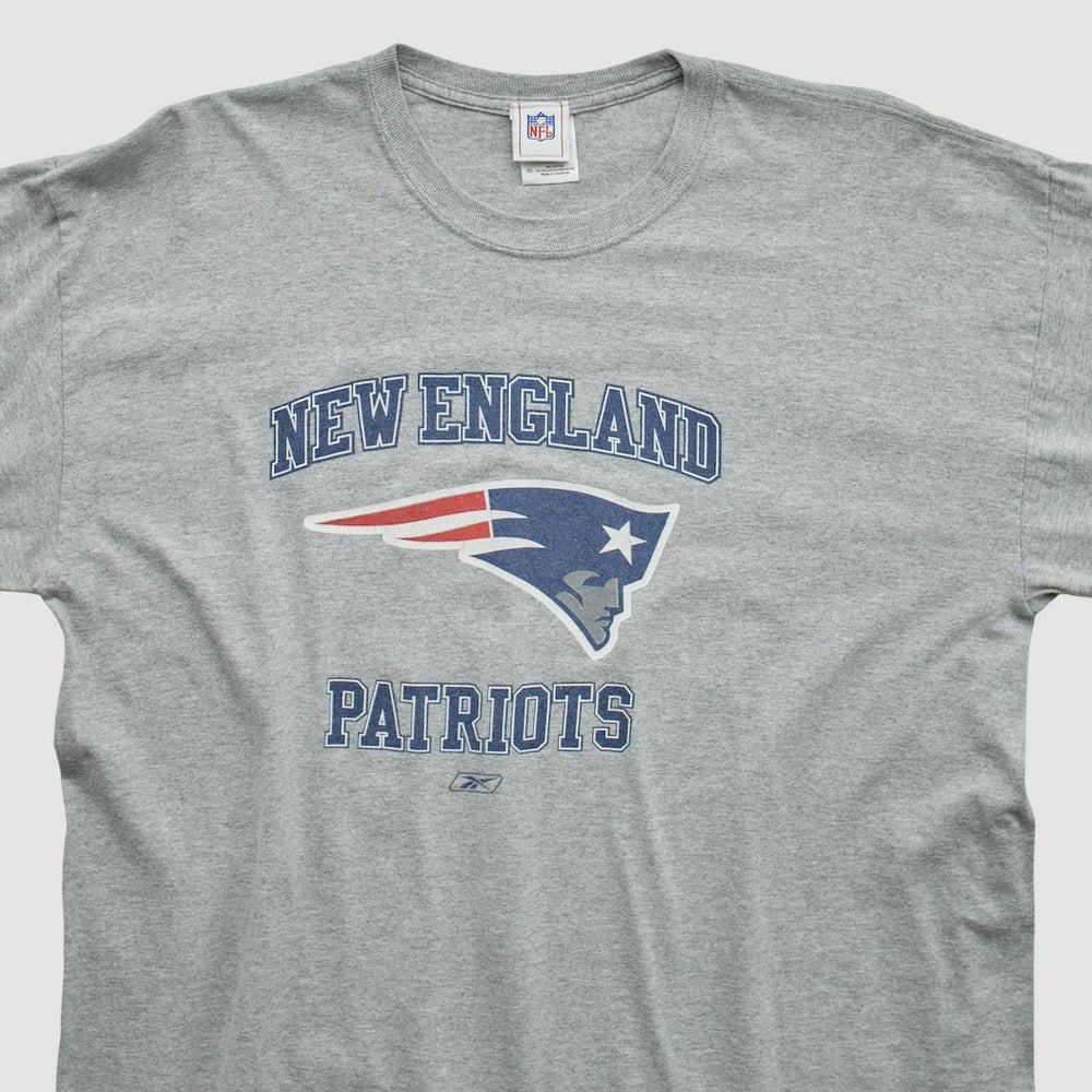 New England Patriots NFL 2000s Long Sleeve T-shirt Heather Gray Vintage - Fanatics