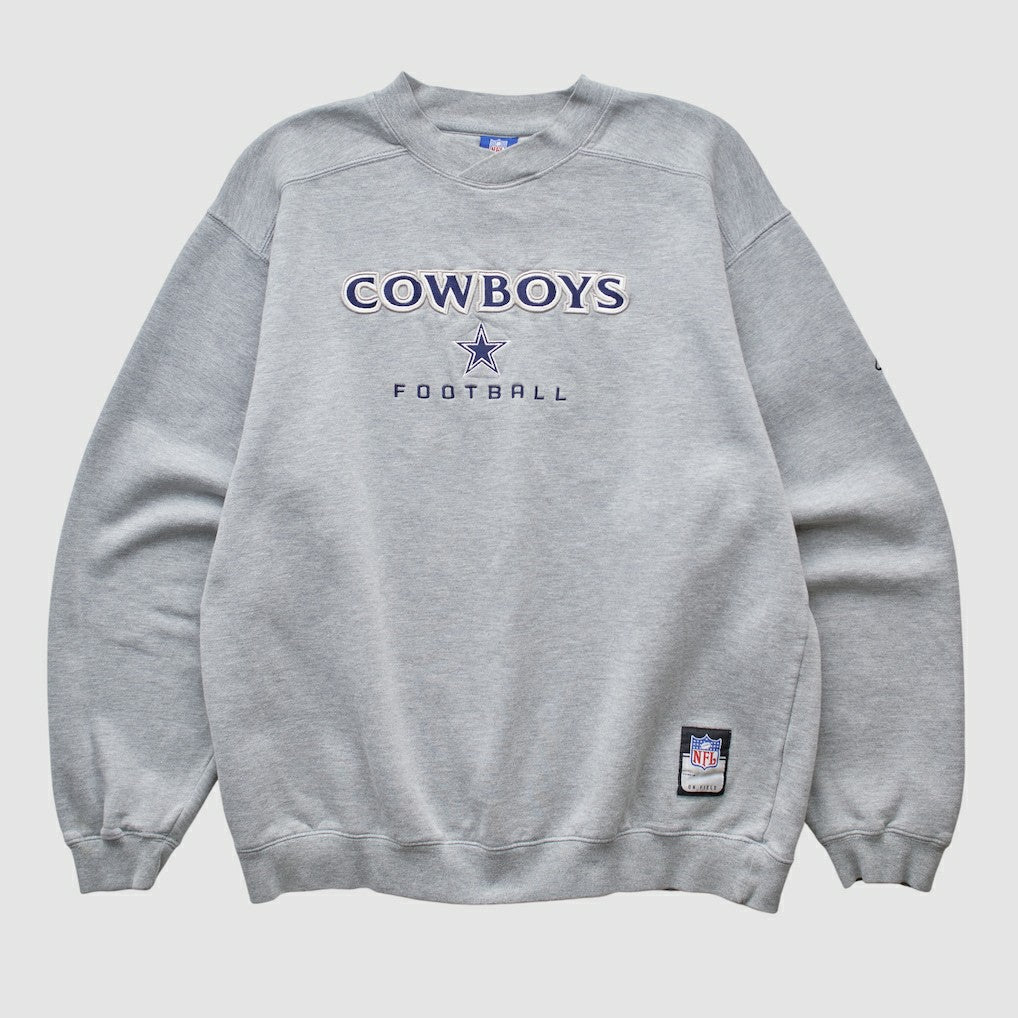 Dallas Cowboys Reebok 2000s Pullover Sweatshirt Heather Gray Vintage - Fanatics