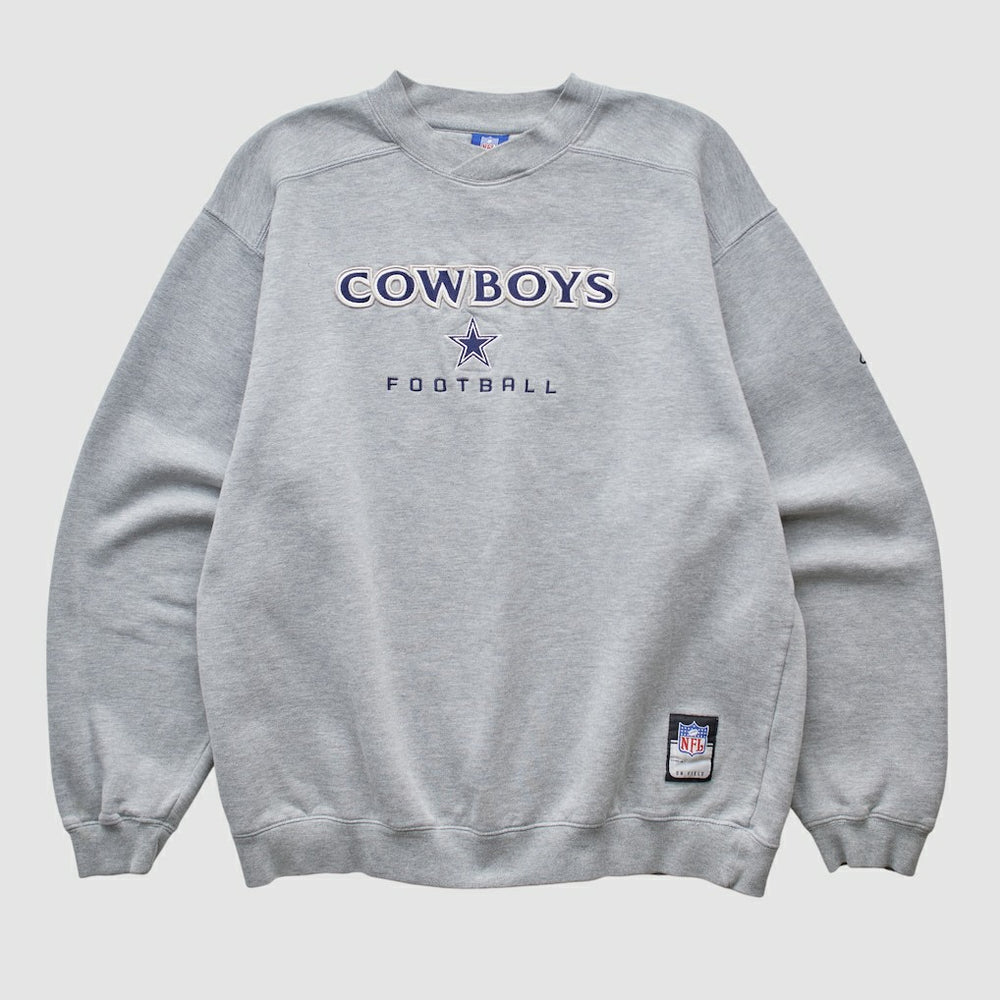 Dallas Cowboys Reebok 2000s Pullover Sweatshirt Heather Gray Vintage - Fanatics