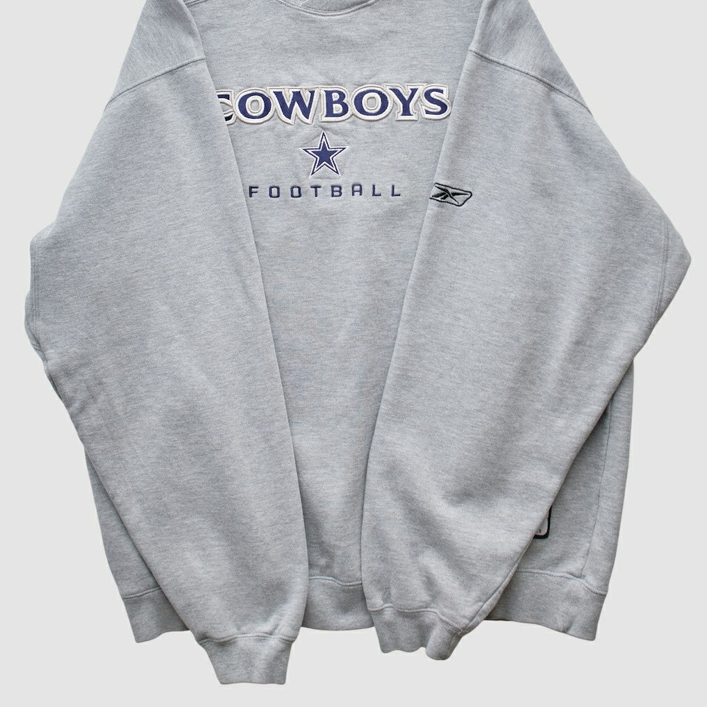 Dallas Cowboys Reebok 2000s Pullover Sweatshirt Heather Gray Vintage - Fanatics