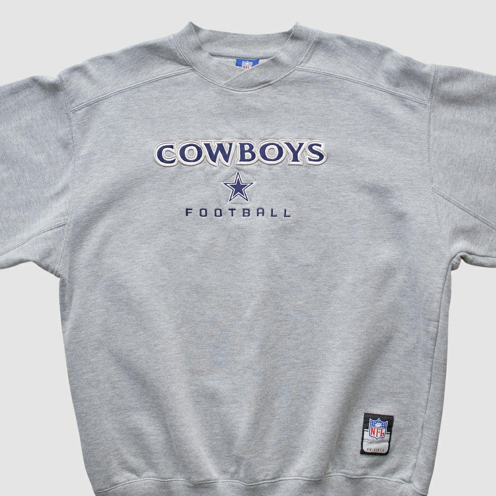Dallas Cowboys Reebok 2000s Pullover Sweatshirt Heather Gray Vintage - Fanatics