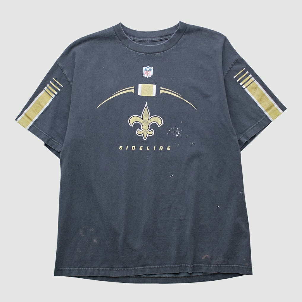 New Orleans Saints Reebok 2000s T-shirt Black Vintage - Fanatics