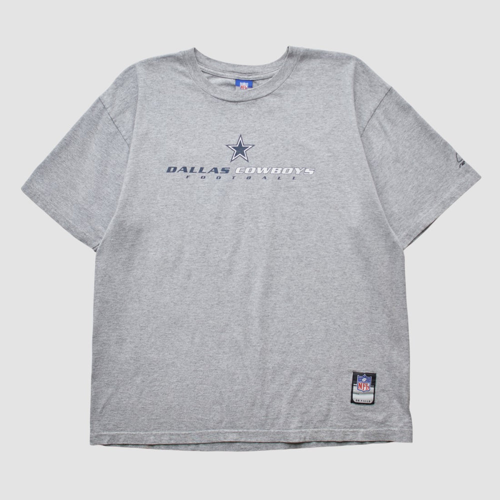 Dallas Cowboys Reebok 2000s T-shirt Heather Gray Vintage - Fanatics