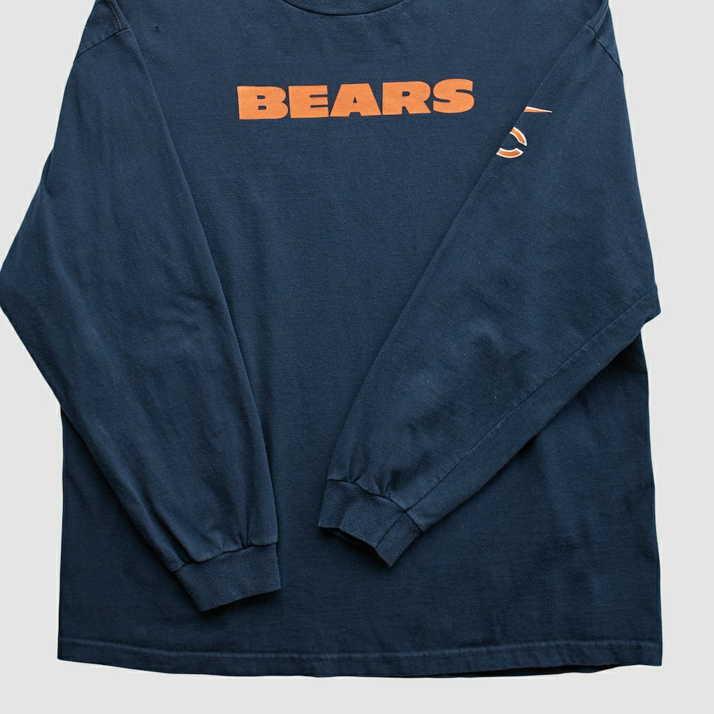 Chicago Bears NFL 2000s Long Sleeve T-shirt Navy Vintage - Fanatics