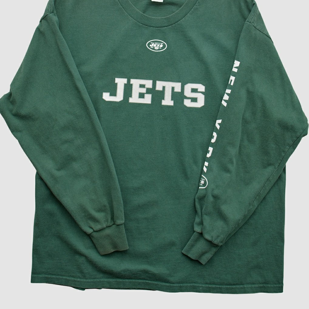 New York Jets NFL 2000s Long Sleeve T-shirt Green Vintage - Fanatics