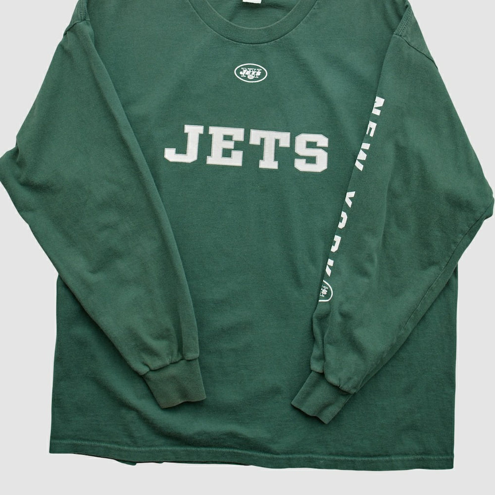New York Jets NFL 2000s Long Sleeve T-shirt Green Vintage - Fanatics