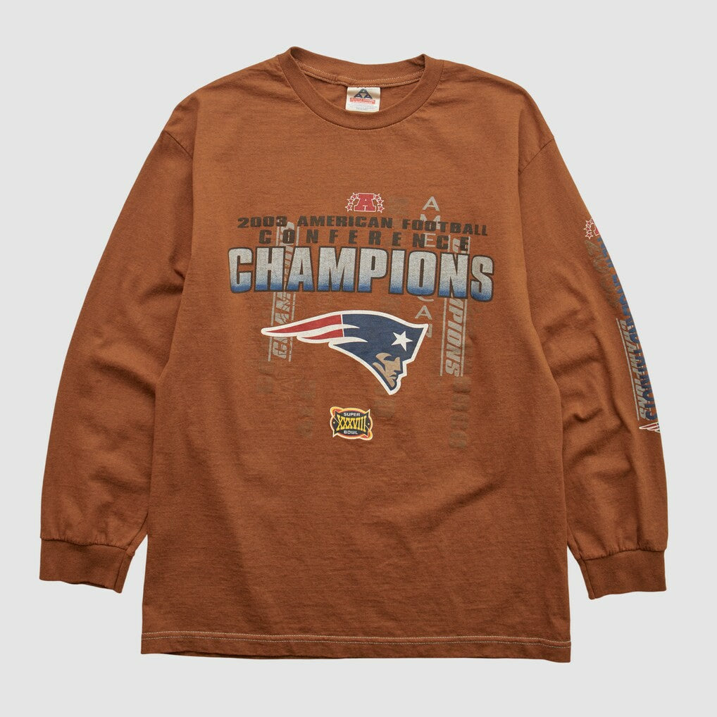 New England Patriots Alstyle 2003 Long Sleeve T-shirt Clay Vintage - Fanatics