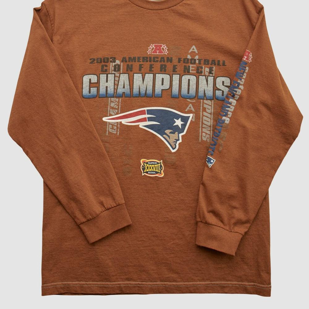 New England Patriots Alstyle 2003 Long Sleeve T-shirt Clay Vintage - Fanatics
