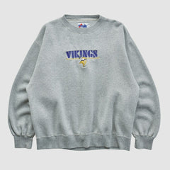 Minnesota Vikings Majestic 2000s Pullover Sweatshirt Heather Gray Vintage - Fanatics