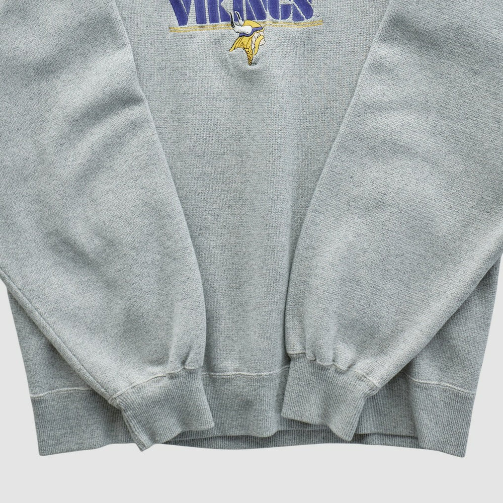 Minnesota Vikings Majestic 2000s Pullover Sweatshirt Heather Gray Vintage - Fanatics