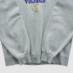 Minnesota Vikings Majestic 2000s Pullover Sweatshirt Heather Gray Vintage - Fanatics