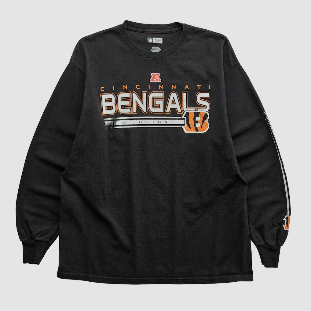 Cincinnati Bengals NFL 2010s Long Sleeve T-shirt Black Vintage - Fanatics