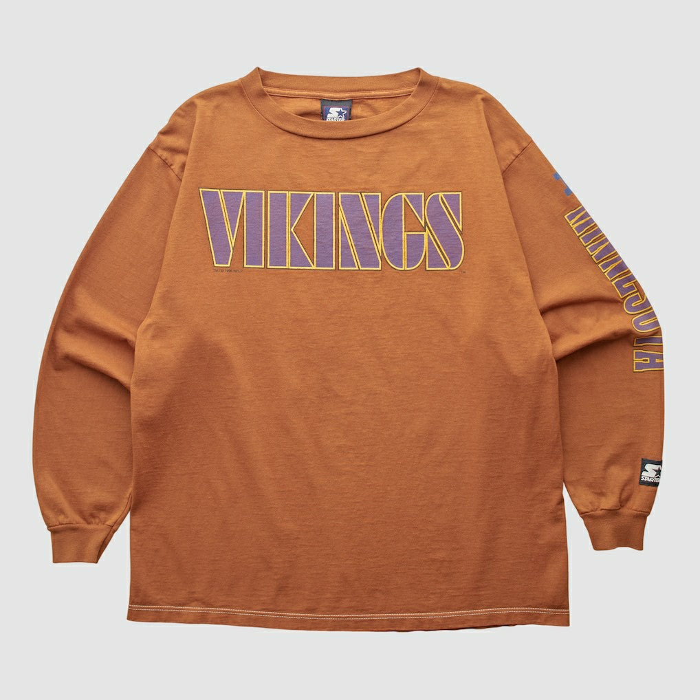 Minnesota Vikings Starter 90s Long Sleeve T-shirt Clay Vintage - Fanatics