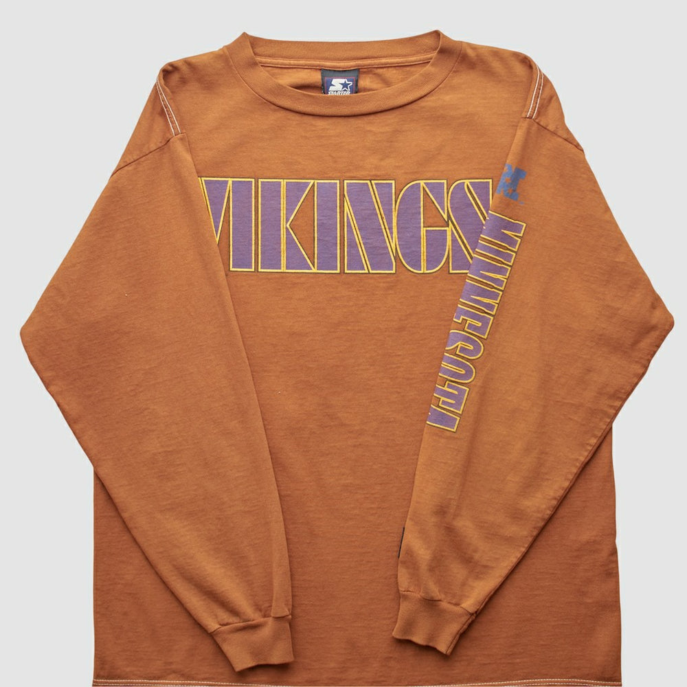 Minnesota Vikings Starter 90s Long Sleeve T-shirt Clay Vintage - Fanatics
