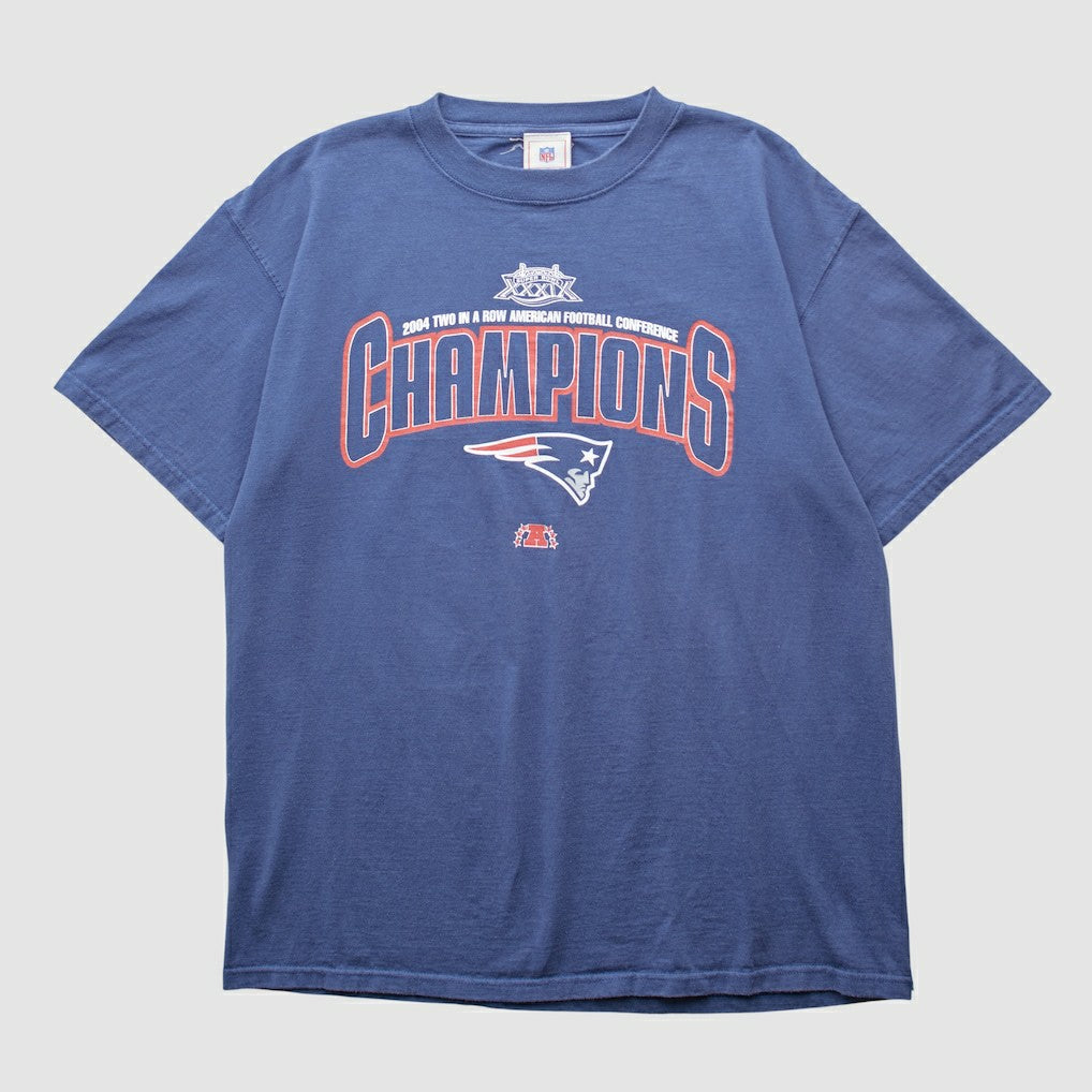 New England Patriots NFL 2004 T-shirt Blue Vintage - Fanatics