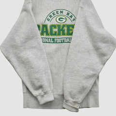 Green Bay Packers Lee Sport 90s Pullover Sweatshirt Heather Gray Vintage - Fanatics
