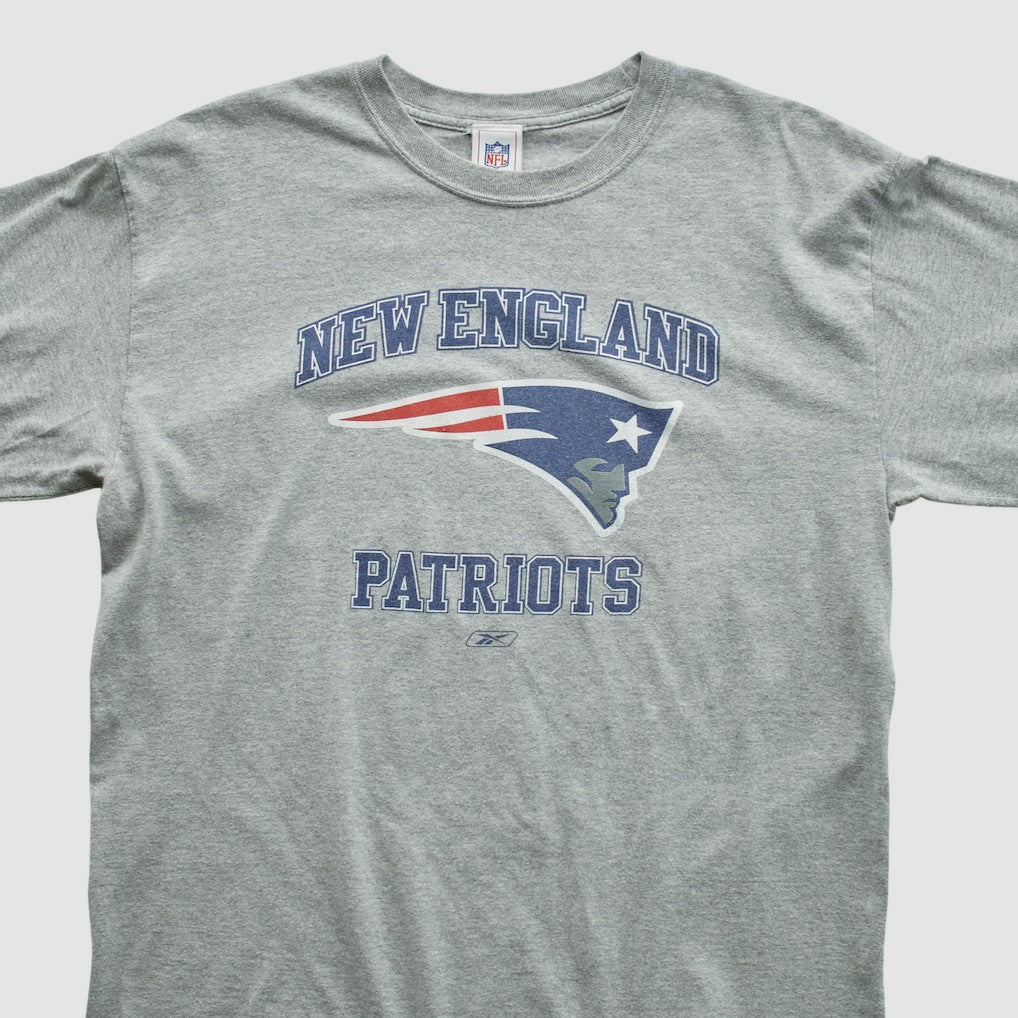 New England Patriots NFL 2000s Long Sleeve T-shirt Heather Gray Vintage - Fanatics