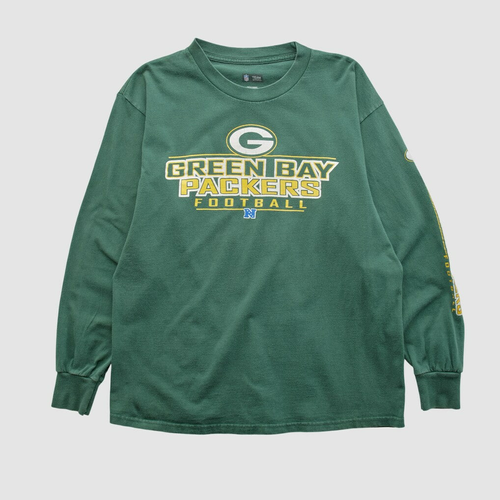 Green Bay Packers NFL 2000s Long Sleeve T-shirt Green Vintage - Fanatics