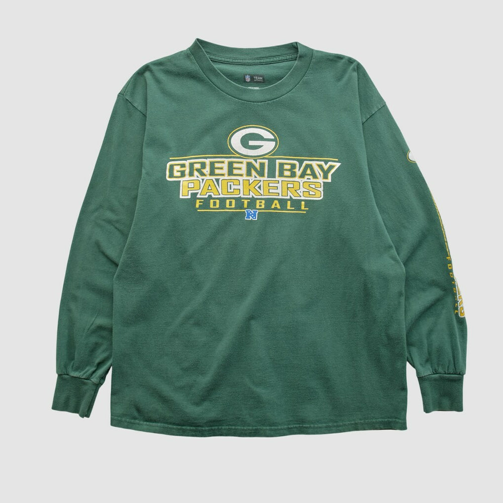 Green Bay Packers NFL 2000s Long Sleeve T-shirt Green Vintage - Fanatics