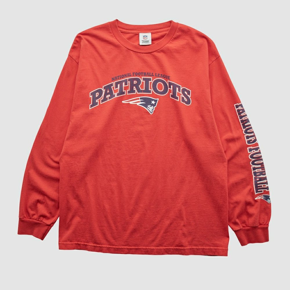 New England Patriots NFL 2010s Long Sleeve T-shirt Red Vintage - Fanatics