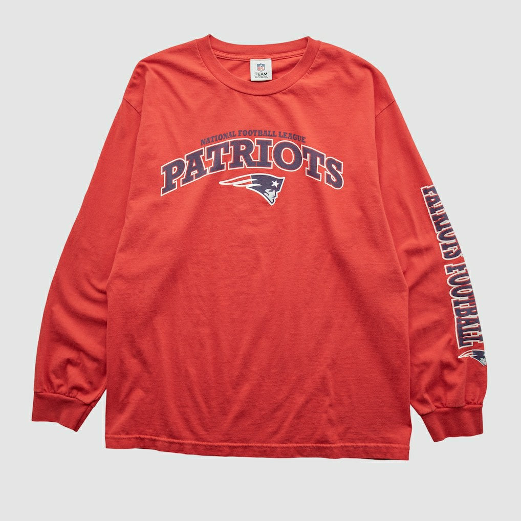 New England Patriots NFL 2010s Long Sleeve T-shirt Red Vintage - Fanatics