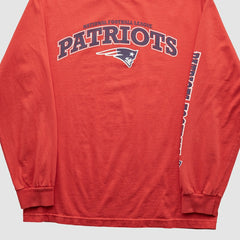 New England Patriots NFL 2010s Long Sleeve T-shirt Red Vintage - Fanatics