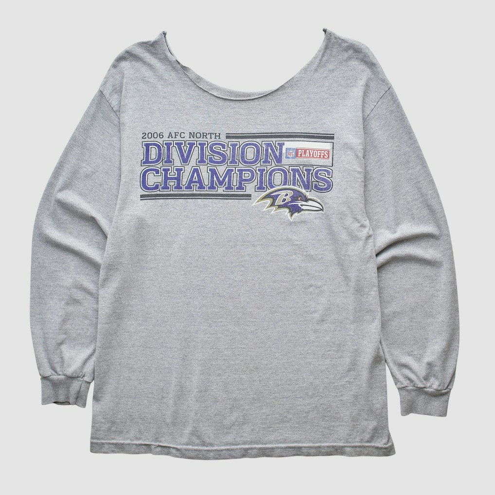Baltimore Ravens 2006 Long Sleeve T-shirt Heather Gray Vintage - Fanatics