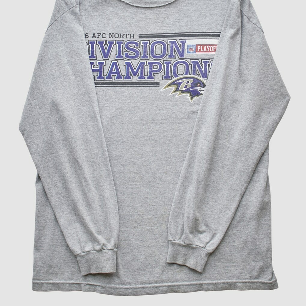 Baltimore Ravens 2006 Long Sleeve T-shirt Heather Gray Vintage - Fanatics