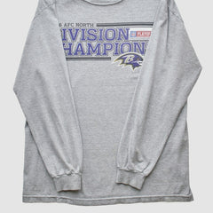 Baltimore Ravens 2006 Long Sleeve T-shirt Heather Gray Vintage - Fanatics