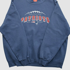 New England Patriots NFL 2000s Pullover Sweatshirt Navy Vintage - Fanatics