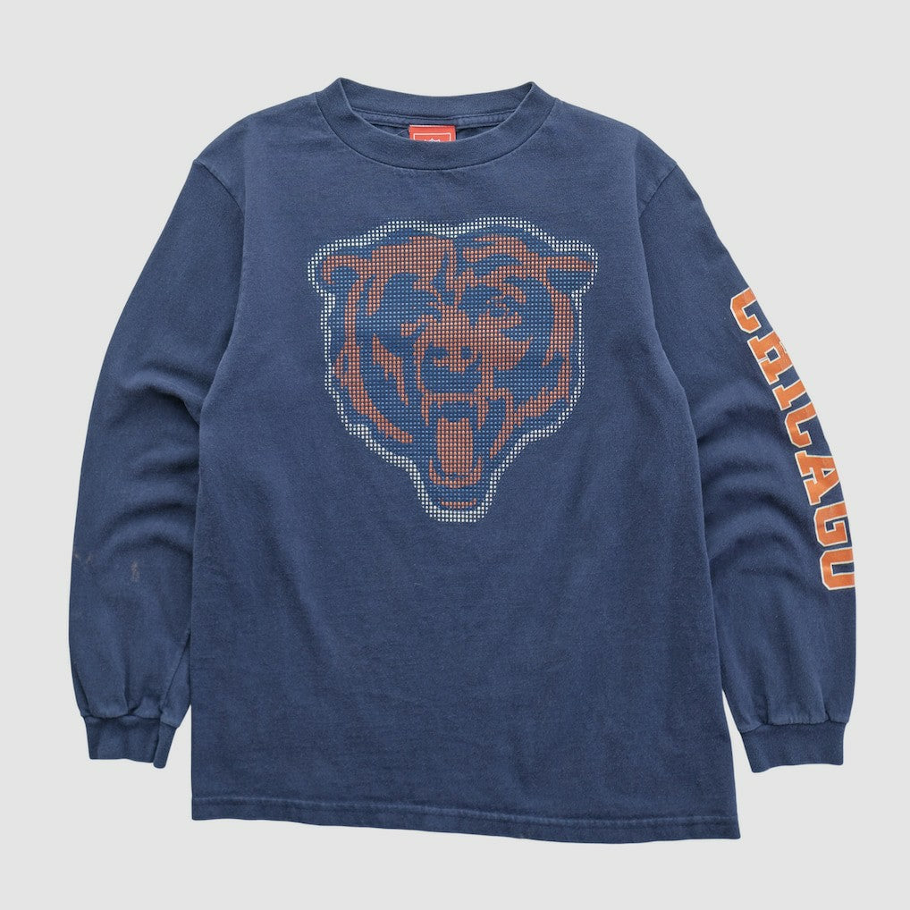 Chicago Bears NFL 2000s Long Sleeve T-shirt Navy Vintage - Fanatics