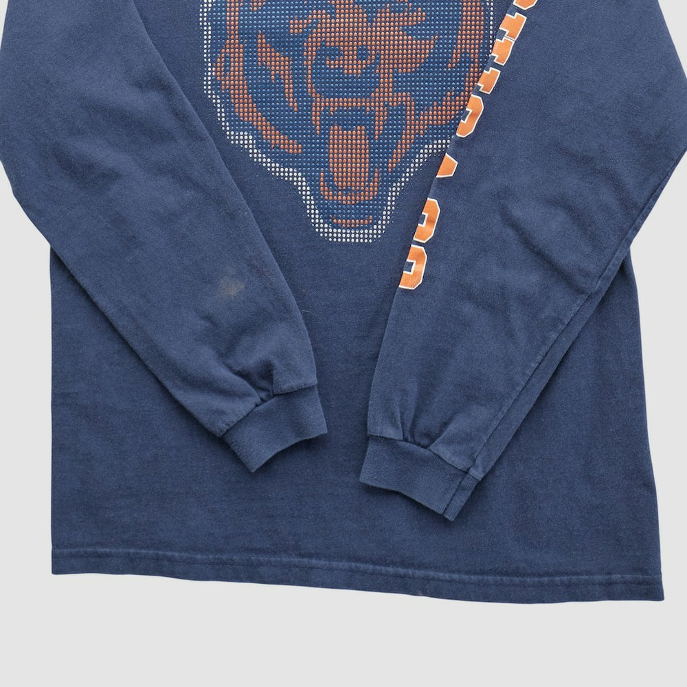 Chicago Bears NFL 2000s Long Sleeve T-shirt Navy Vintage - Fanatics