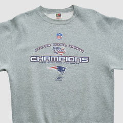 Super Bowl XXXVI Fruit of The Loom 2002 Pullover Sweatshirt Heather Gray Vintage - Fanatics