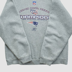 Super Bowl XXXVI Fruit of The Loom 2002 Pullover Sweatshirt Heather Gray Vintage - Fanatics