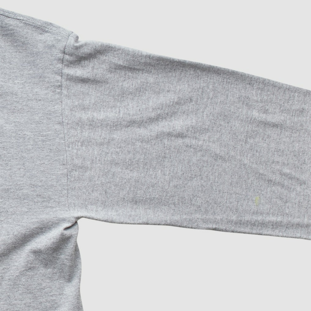 New England Patriots Reebok 2000s Long Sleeve T-shirt Heather Gray Vintage - Fanatics