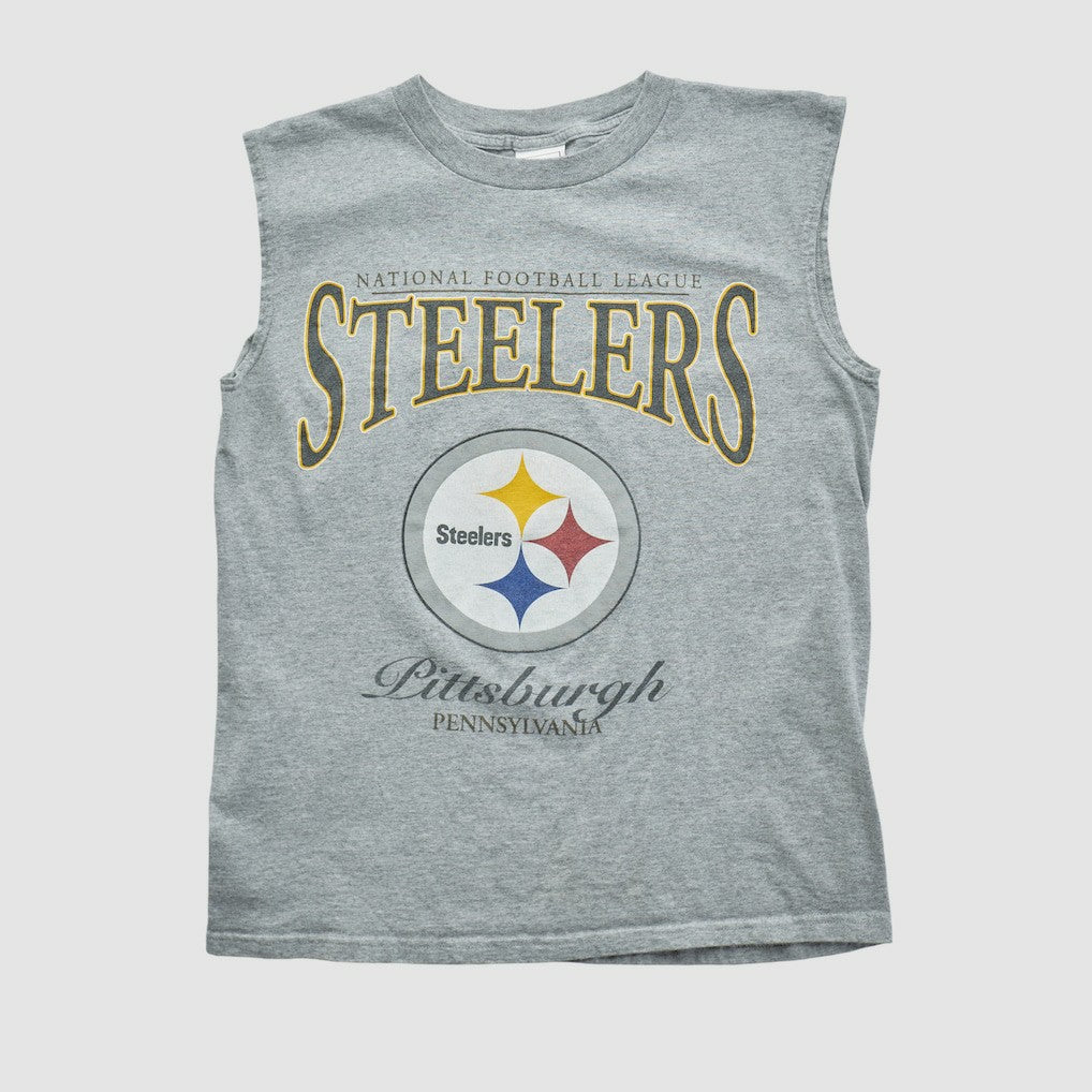 Pittsburgh Steelers 2000s Tank Heather Gray Vintage - Fanatics
