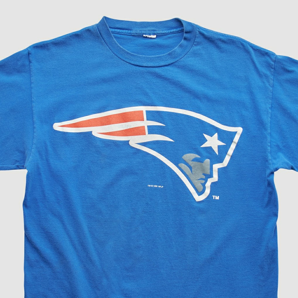 New England Patriots 1995 T-shirt Blue Vintage - Fanatics
