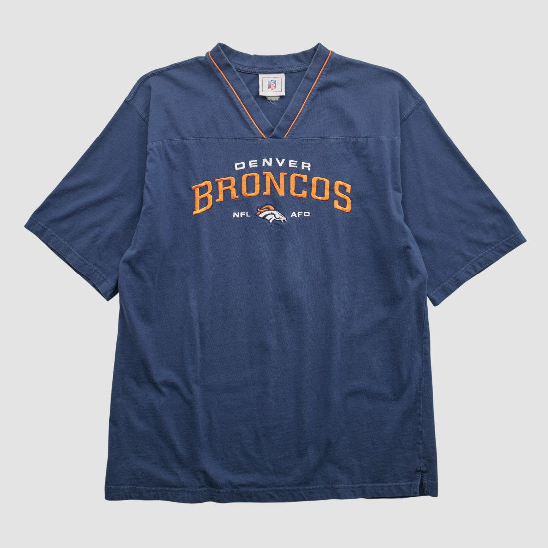 Denver Broncos NFL 2000s T-shirt Navy Real Vintage - Fanatics