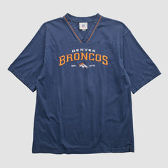 Denver Broncos NFL 2000s T-shirt Navy Real Vintage - Fanatics