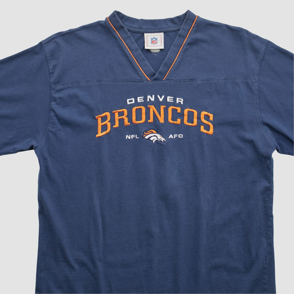 Denver Broncos NFL 2000s T-shirt Navy Real Vintage - Fanatics