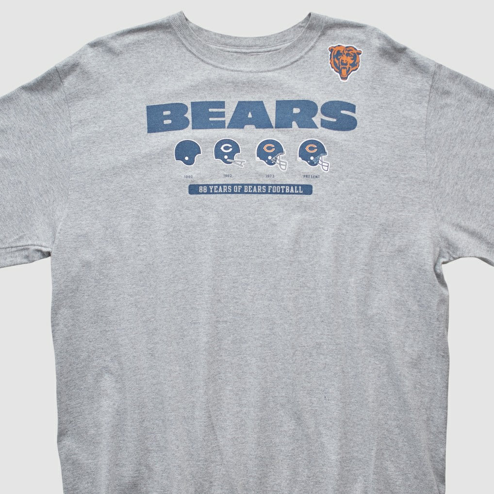 Chicago Bears Reebok 2000s Long Sleeve T-shirt Heather Gray Vintage - Fanatics