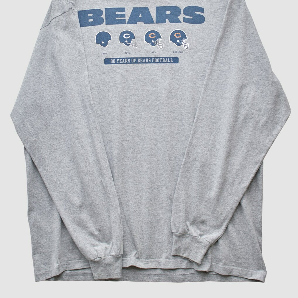 Chicago Bears Reebok 2000s Long Sleeve T-shirt Heather Gray Vintage - Fanatics