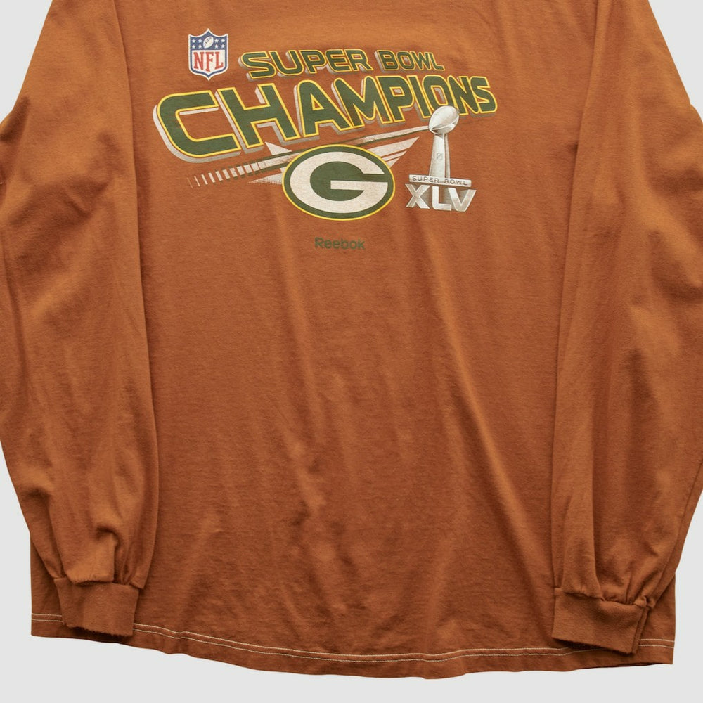 Super Bowl Champions XLV Reebok 2011 Long Sleeve T-shirt Clay Vintage - Fanatics