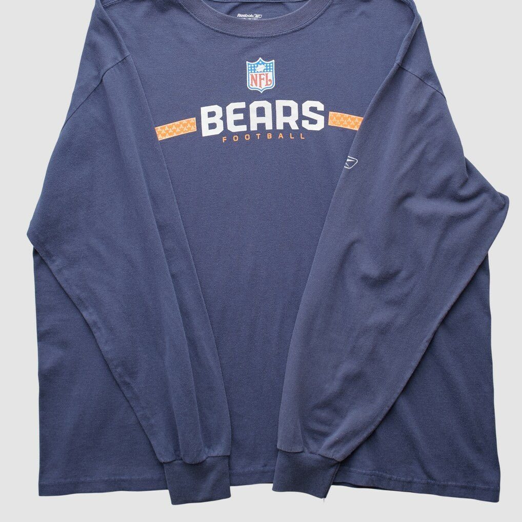 Chicago Bears Reebok 2000s Long Sleeve T-shirt Navy Vintage - Fanatics