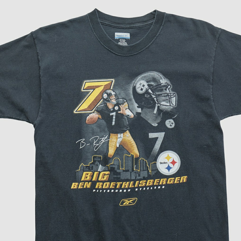Ben Roethlisberger Reebok 2000s T-shirt Black Vintage - Fanatics