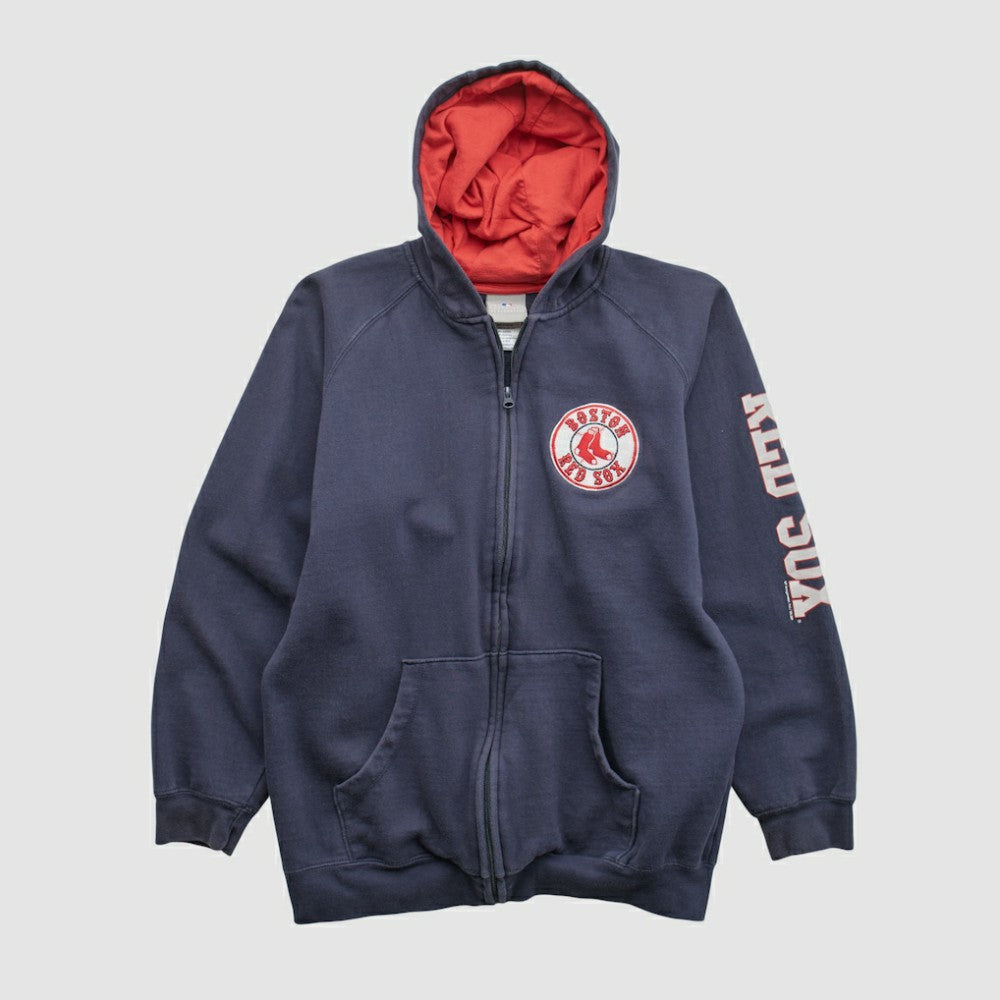 Boston Red Sox Genuine Merchandise 2000s Hooded Full Zip Sweatshirt Lifestyle