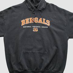 Cincinnati Bengals NFL 2000s Hooded Pullover Sweatshirt Black Vintage - Fanatics